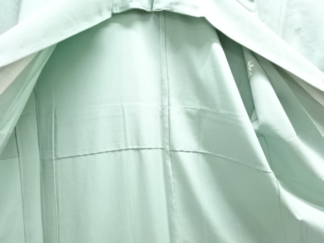  扇に草花模様単衣訪問着